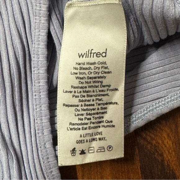 Wilfred Ribbed Knit Bodysuit – Light Grey/ Lilac (Size S) 🤍✨ - Picture 5 of 6